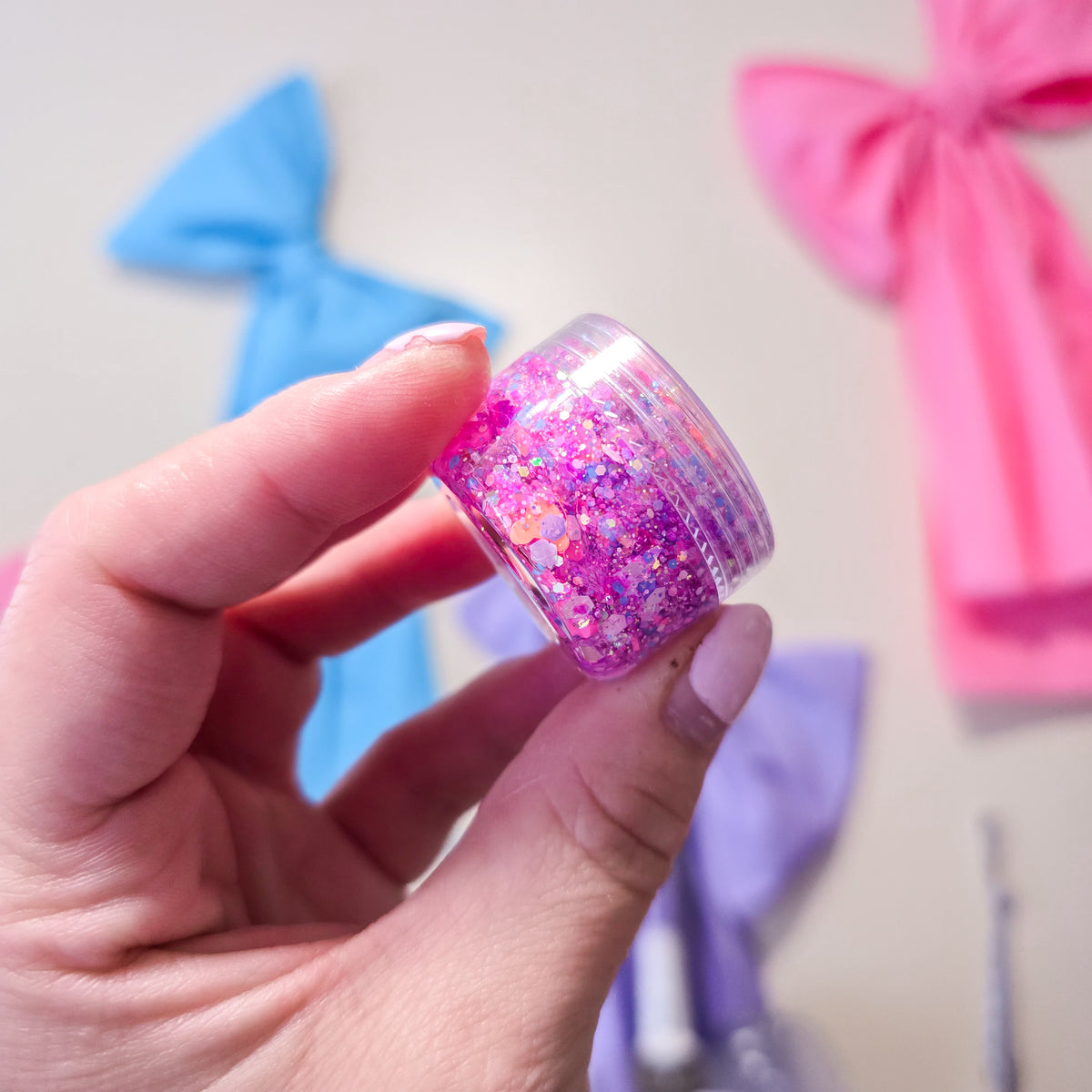Mouse Heads Hair Glitter