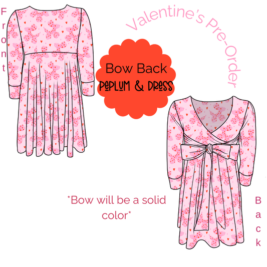 Balloon Dog Bow Back Peplum/Dress PRE-ORDER