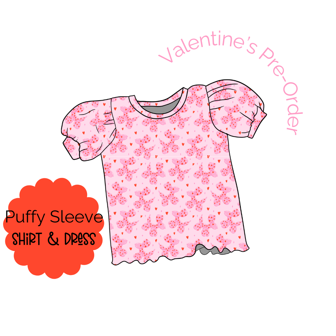 Balloon Dog Puff Sleeve Top/Dress