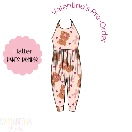 Teddy Bears Halter Pants Romper PRE-ORDER