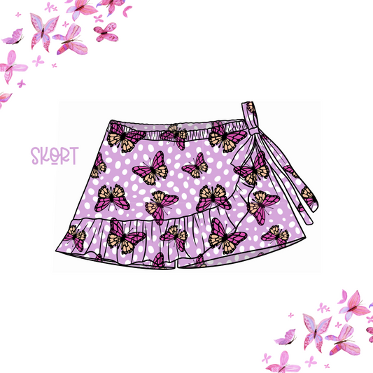 Purple Butterflies Skort