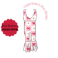 Checkered Hearts Bell Bottom Pinafore Romper PRE-ORDER