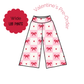 Checkered Hearts Wide Leg Pants PRE-ORDER