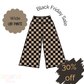 Black & Brown Checkered Wide Leg Pants