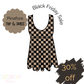 Black & Brown Checkered Pinafore Top/Dress