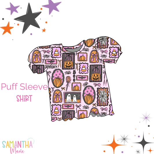 BOO-tique Frames Puff Sleeve Top/Dress