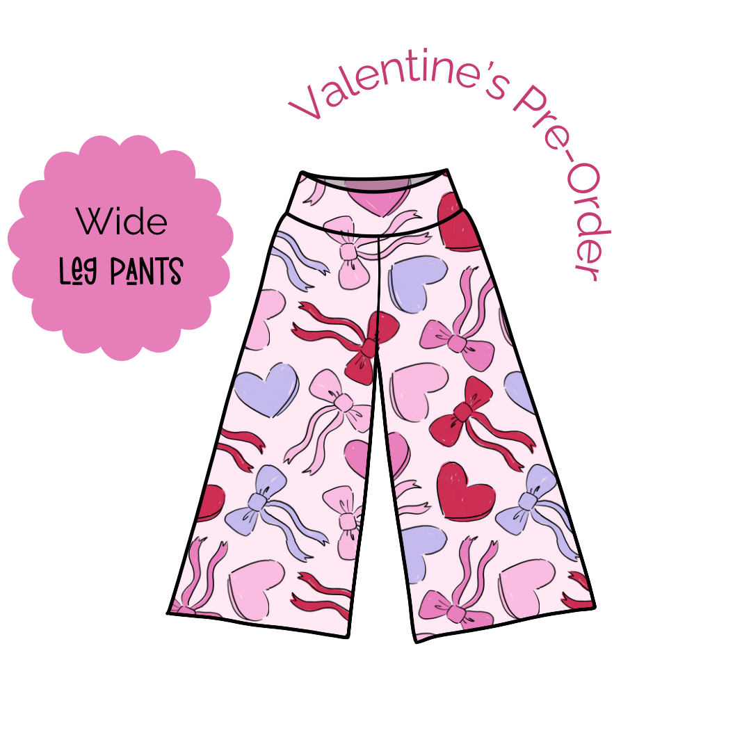 Hearts & Bows Wide Leg Pants PRE-ORDER
