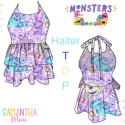 Monsters Halter Top