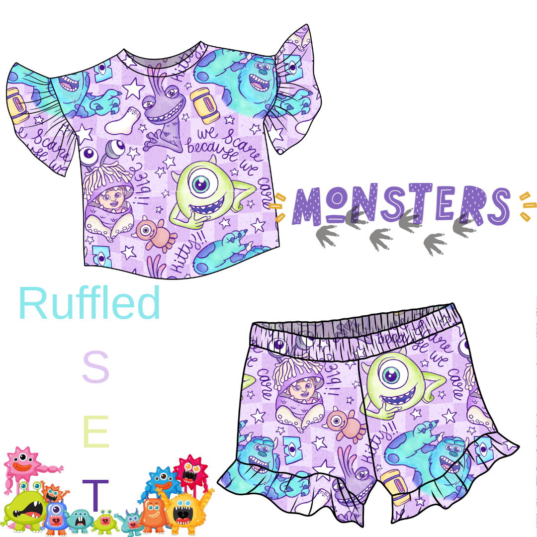 Monsters Ruffled Set