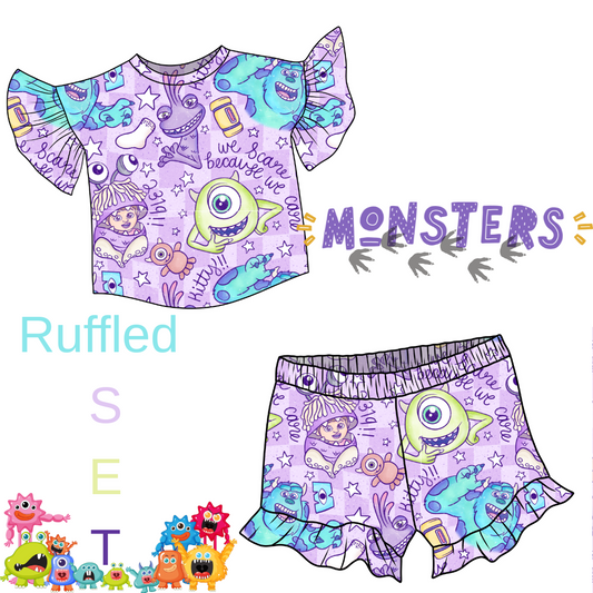 Monsters Ruffled Set