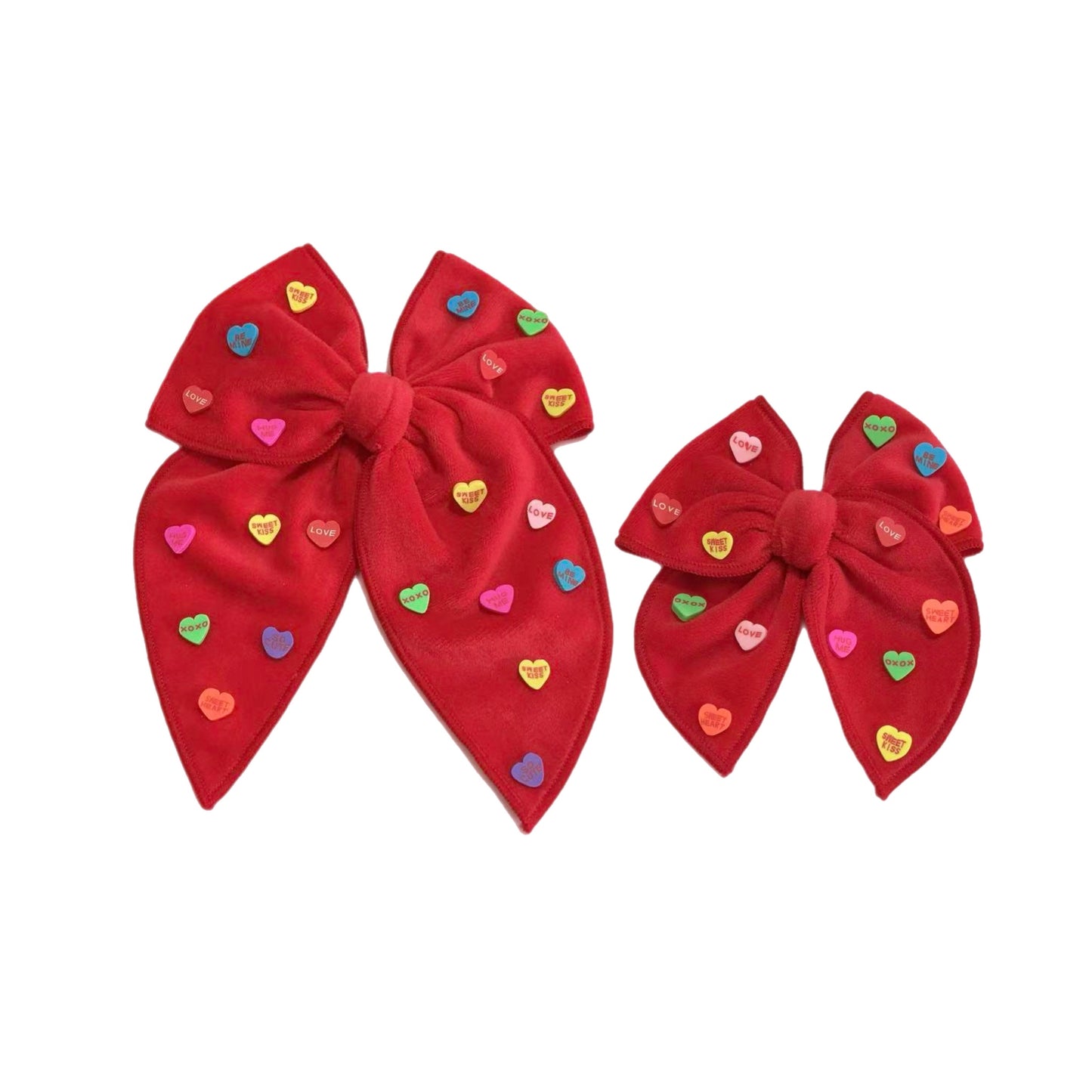 Conversation Hearts Velvet Fable Bow