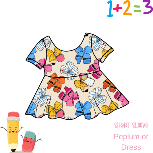 School Bows Peplum/Dress