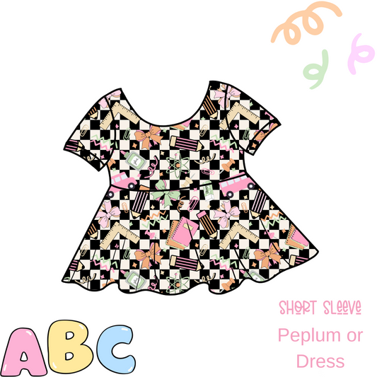 School Supplies Peplum/Dress
