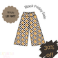 Checkered Smiley Wide Leg Pants
