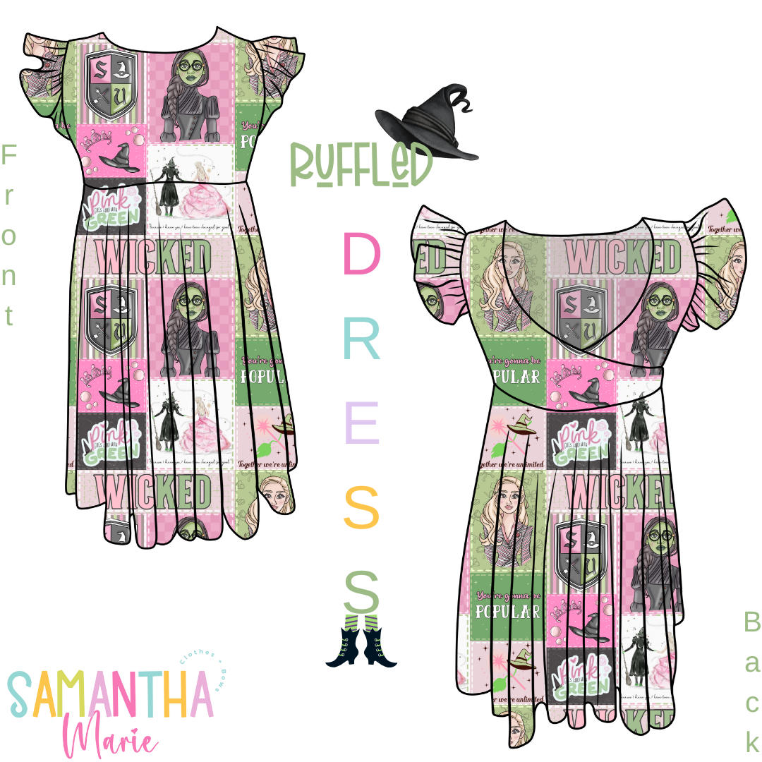 Wicked Ruffle Sleeve Dress