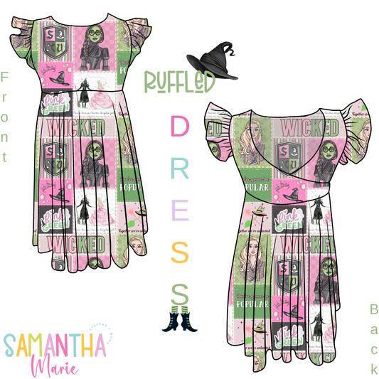 Wicked Ruffle Sleeve Dress