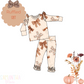 Neutral Bows Ruffled Set