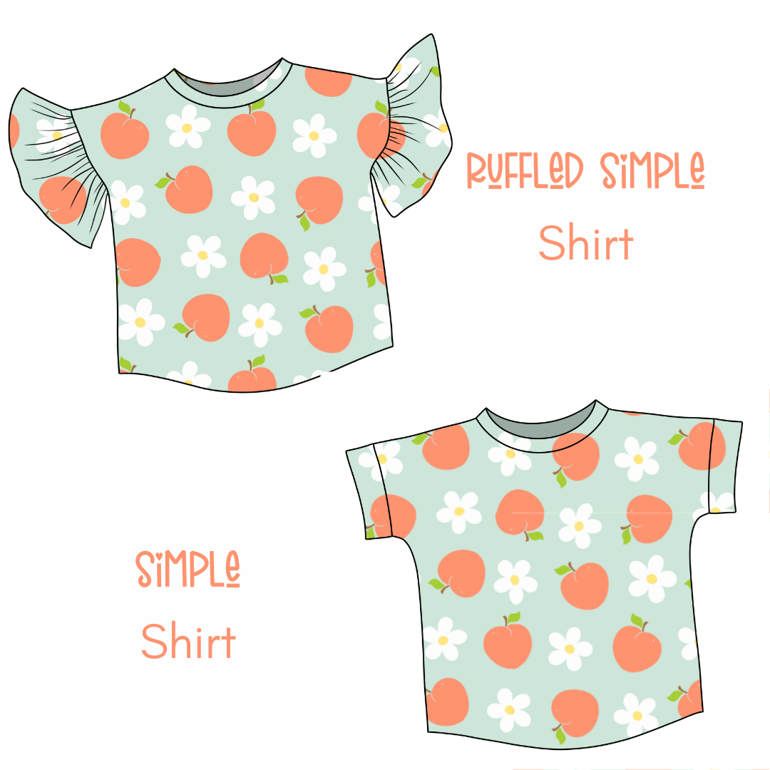 Peachy Paradise Simple Shirt
